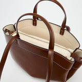 Sophia | Brown Leather Shopper Bag – Elegant & Practical - in Deep Brown | Arvea Bags