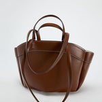 Sophia | Brown Leather Shopper Bag – Elegant & Practical - in Deep Brown | Arvea Bags