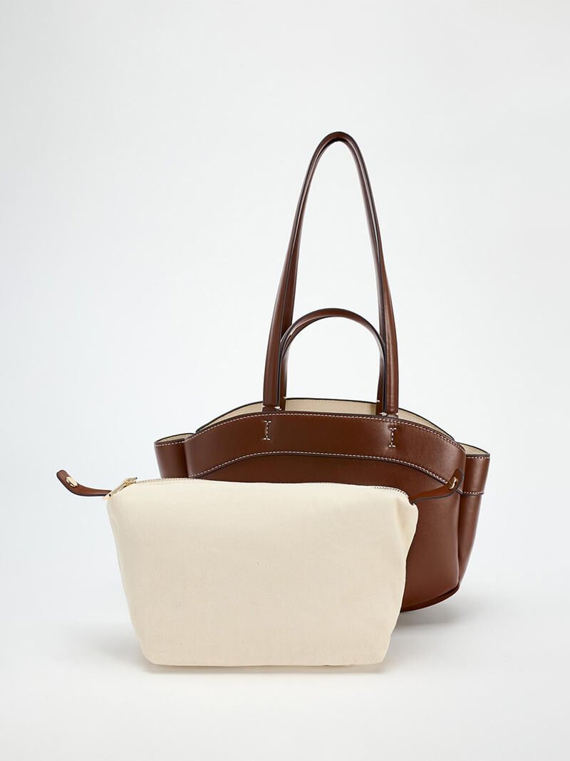 Sophia | Brown Leather Shopper Bag – Elegant & Practical - in Deep Brown | Arvea Bags