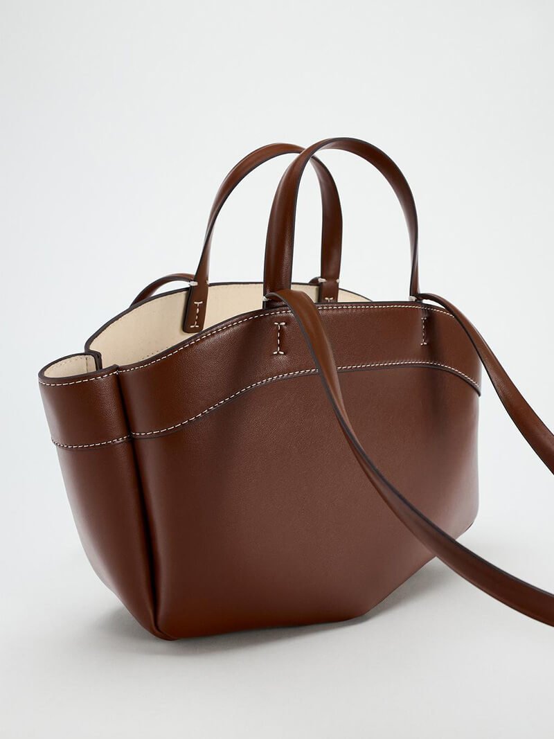 Sophia | Brown Leather Shopper Bag – Elegant & Practical - in Deep Brown | Arvea Bags