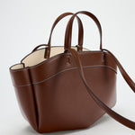 Sophia | Brown Leather Shopper Bag – Elegant & Practical - in Deep Brown | Arvea Bags