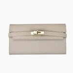 Sophia | Classic Black Leather Wallet – Timeless Elegance & Secure Sophistication - in Beige | Arvea Bags