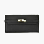 Sophia | Classic Black Leather Wallet – Timeless Elegance & Secure Sophistication - in Black | Arvea Bags