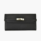 Sophia | Classic Black Leather Wallet – Timeless Elegance & Secure Sophistication - in Black | Arvea Bags