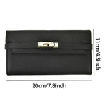 Sophia | Classic Black Leather Wallet – Timeless Elegance & Secure Sophistication - in Orange | Arvea Bags