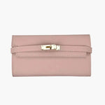 Sophia | Classic Black Leather Wallet – Timeless Elegance & Secure Sophistication - in Salmon Pink | Arvea Bags