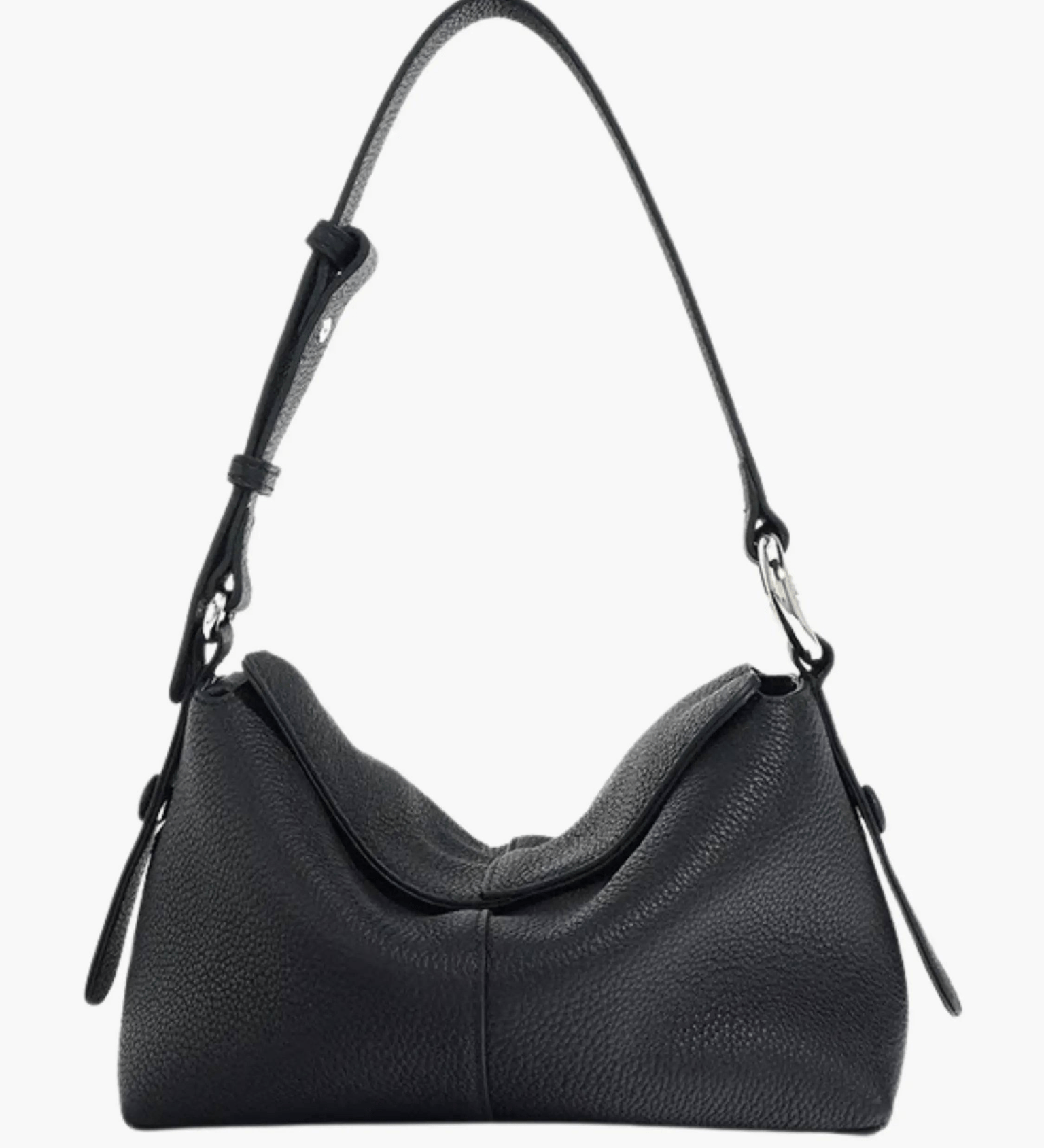 Sophie | Luxe Taupe Leather Shoulder Bag – Effortless & Chic - in Black | Arvea Bags
