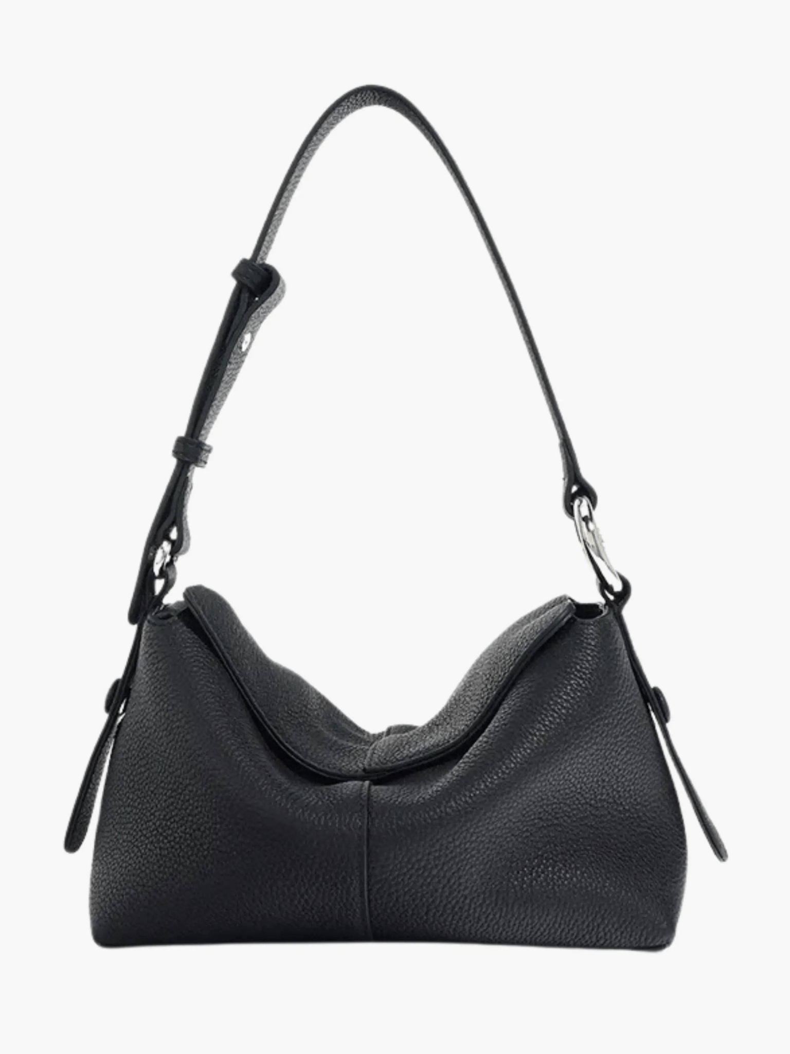 Sophie | Luxe Taupe Leather Shoulder Bag – Effortless & Chic - in Black | Arvea Bags