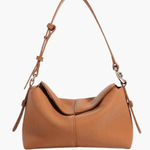 Sophie | Luxe Taupe Leather Shoulder Bag – Effortless & Chic - in Brown | Arvea Bags