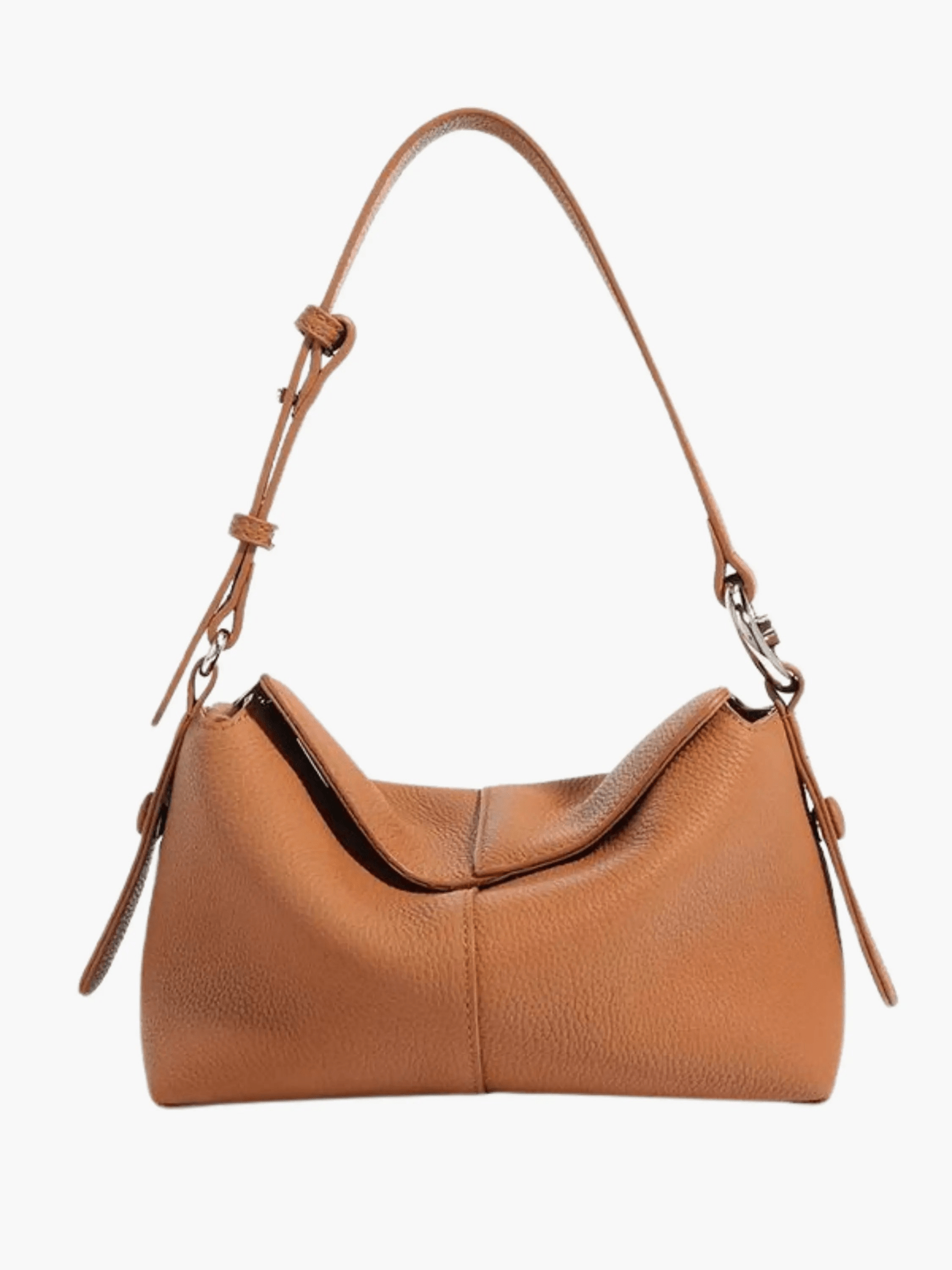 Sophie | Luxe Taupe Leather Shoulder Bag – Effortless & Chic - in Brown | Arvea Bags