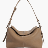 Sophie | Luxe Taupe Leather Shoulder Bag – Effortless & Chic - in Khaki | Arvea Bags