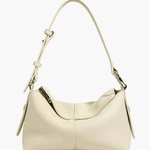 Sophie | Luxe Taupe Leather Shoulder Bag – Effortless & Chic - in Light Beige | Arvea Bags