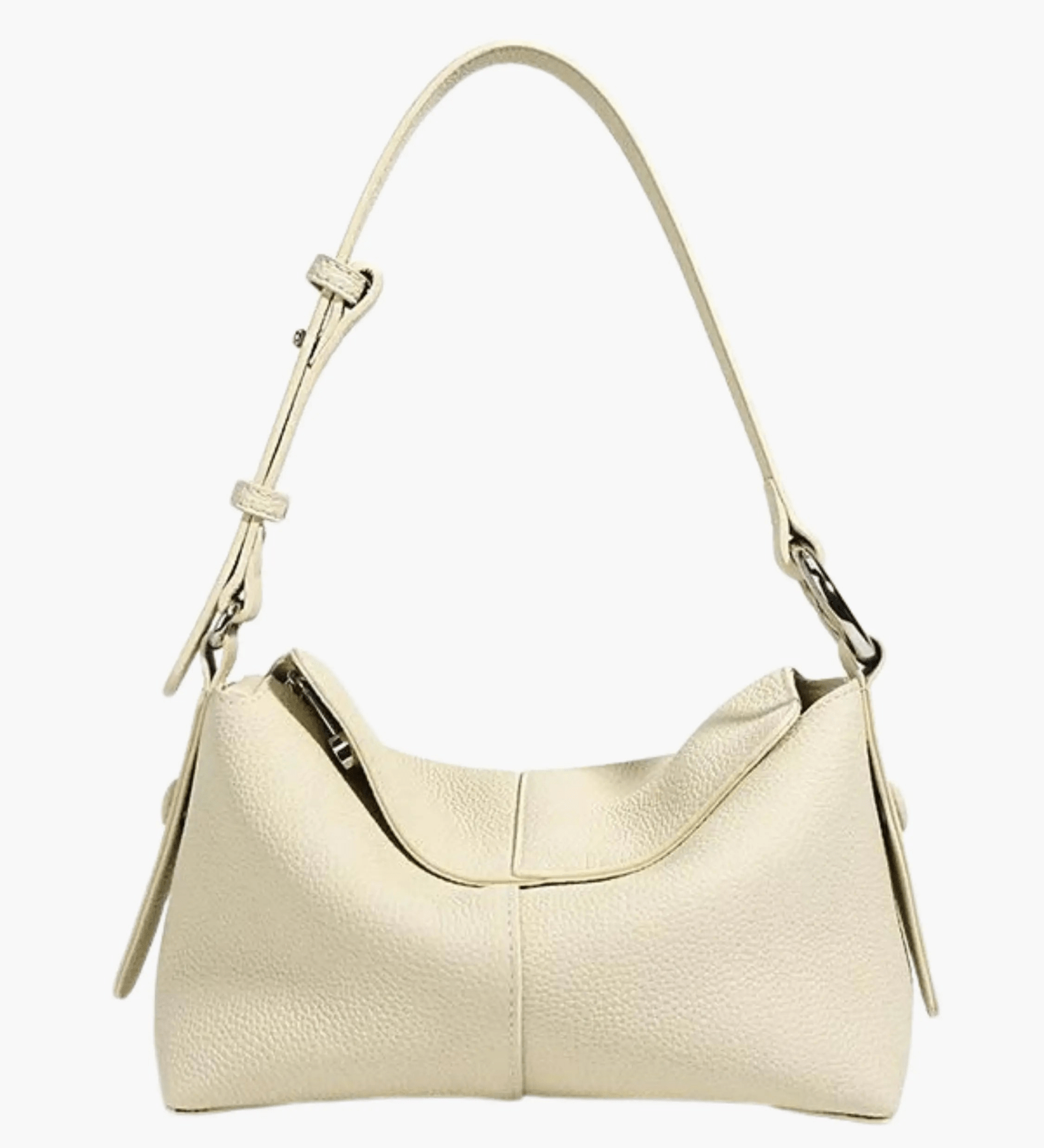 Sophie | Luxe Taupe Leather Shoulder Bag – Effortless & Chic - in Light Beige | Arvea Bags