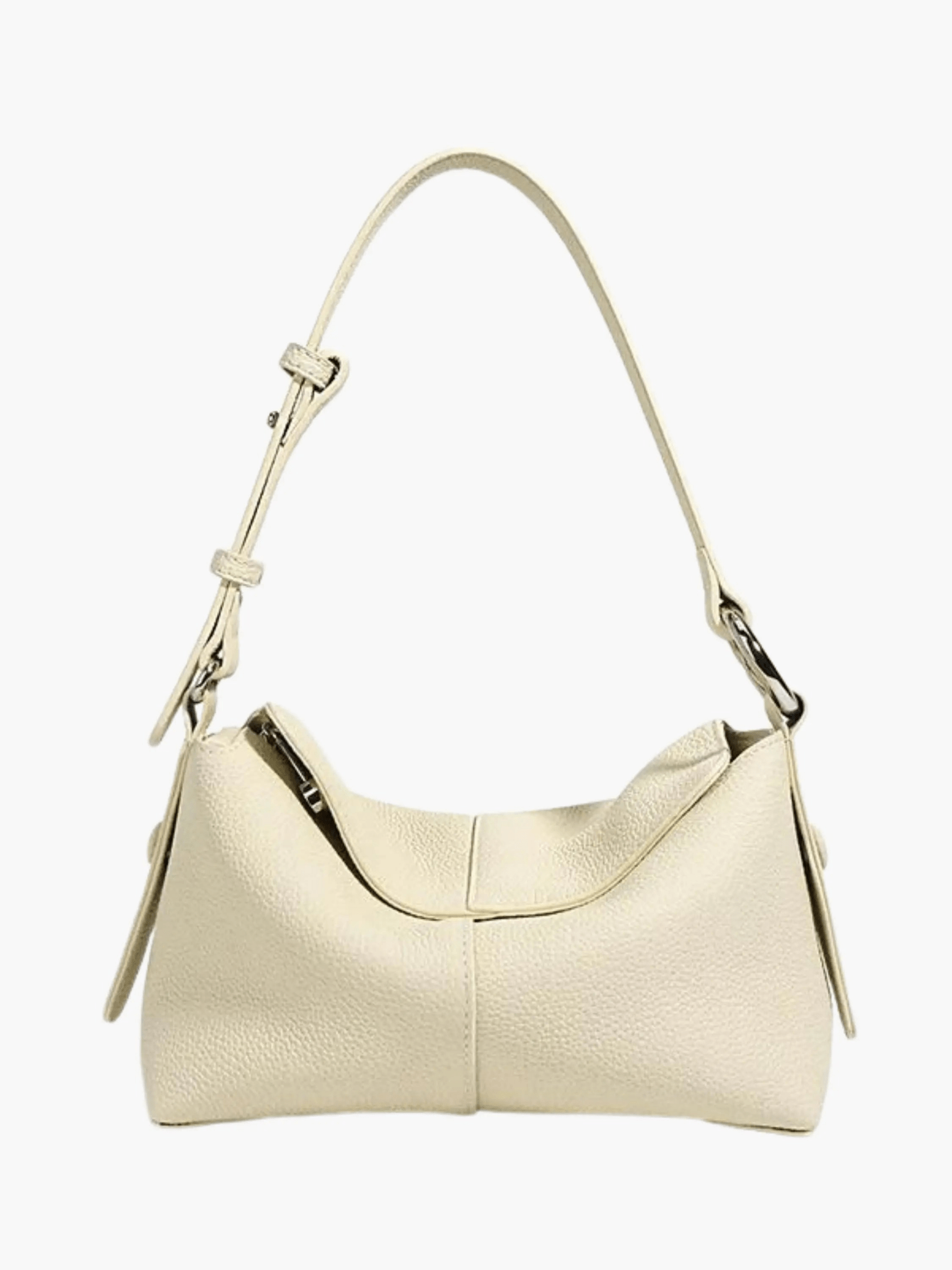 Sophie | Luxe Taupe Leather Shoulder Bag – Effortless & Chic - in Light Beige | Arvea Bags