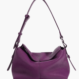 Sophie | Luxe Taupe Leather Shoulder Bag – Effortless & Chic - in Purple | Arvea Bags
