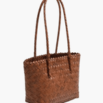 Sora | Woven Shopper Tote – A Timeless & Elegant Look - in Brown | Arvea Bags