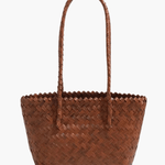 Sora | Woven Shopper Tote – A Timeless & Elegant Look - in Brown | Arvea Bags