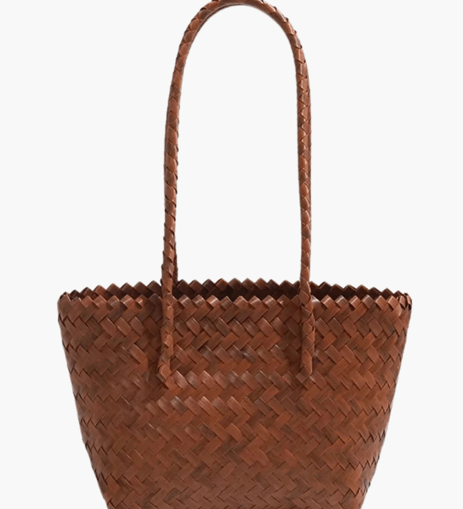 Sora | Woven Shopper Tote – A Timeless & Elegant Look - in Brown | Arvea Bags