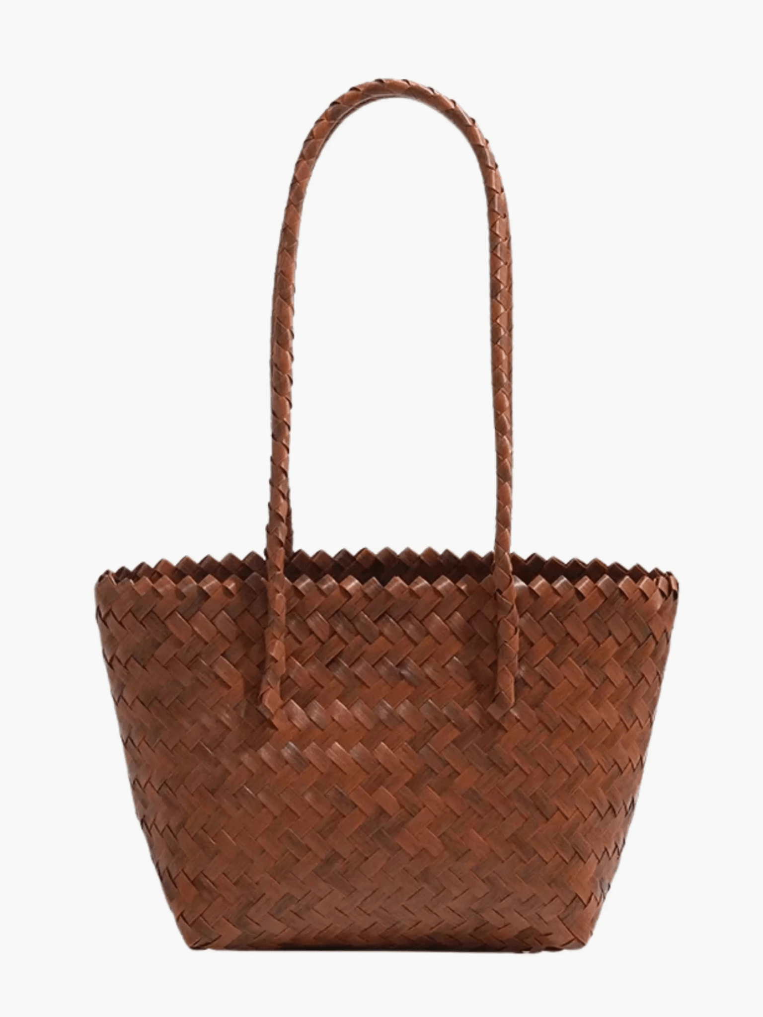 Sora | Woven Shopper Tote – A Timeless & Elegant Look - in Brown | Arvea Bags