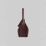 Sorvessa | Black Woven Leather Shoulder Bag – Elegant & Versatile - in Black | Arvea Bags