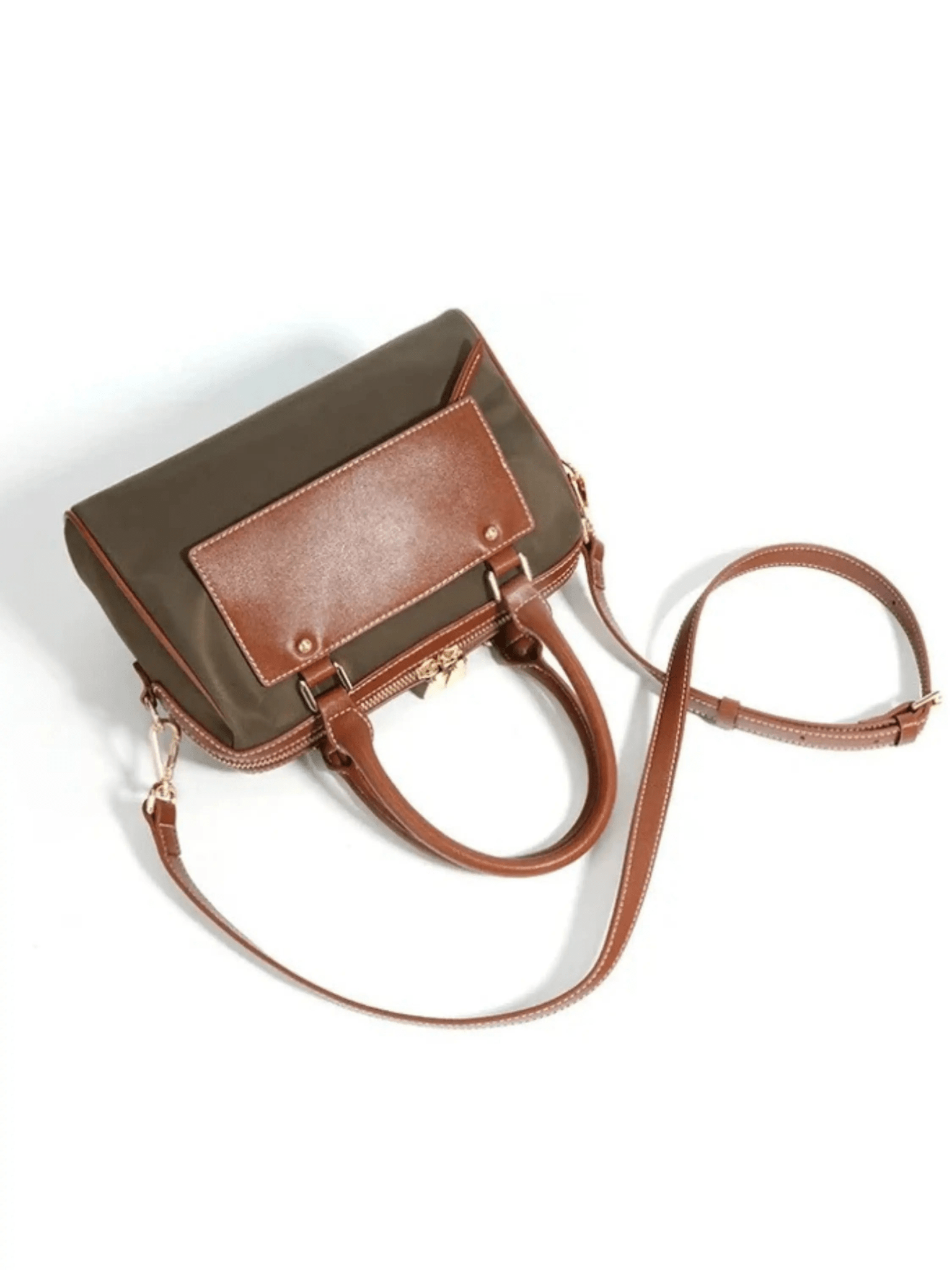 Sorynna | Two - Tone Leather Satchel – Elegant & Contemporary - in Dark Grey | Arvea Bags