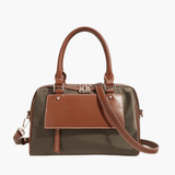 Sorynna | Two - Tone Leather Satchel – Elegant & Contemporary - in Dark Grey | Arvea Bags