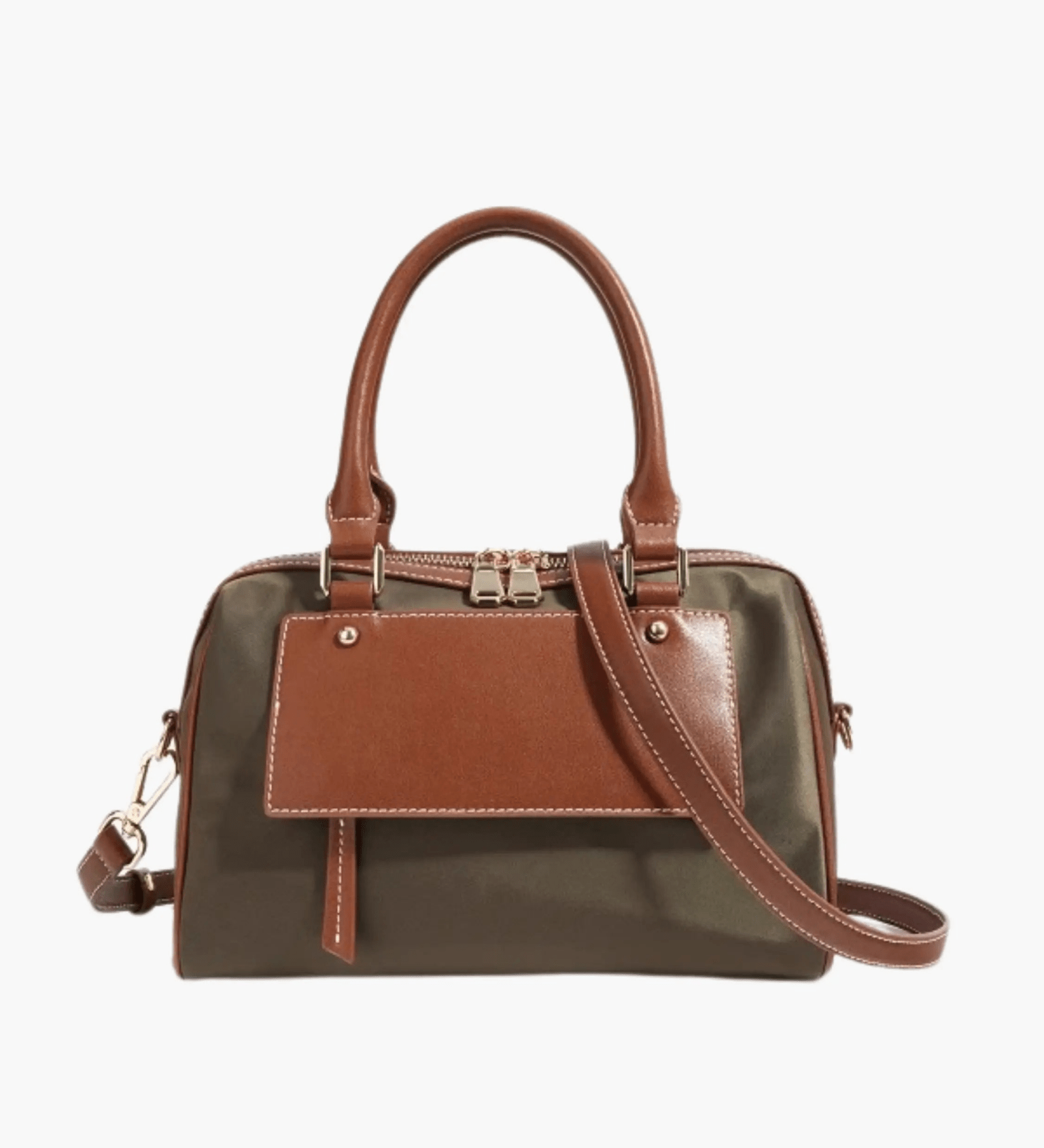 Sorynna | Two - Tone Leather Satchel – Elegant & Contemporary - in Dark Grey | Arvea Bags