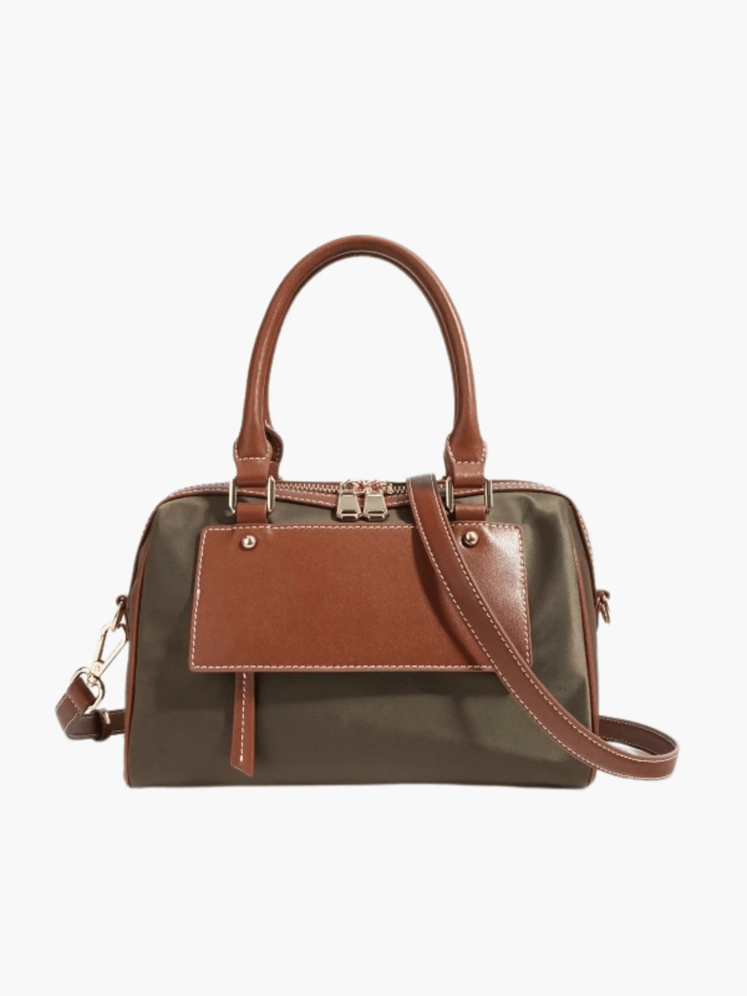 Sorynna | Two - Tone Leather Satchel – Elegant & Contemporary - in Dark Grey | Arvea Bags