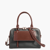 Sorynna | Two - Tone Leather Satchel – Elegant & Contemporary - in Dark Grey | Arvea Bags