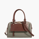 Sorynna | Two - Tone Leather Satchel – Elegant & Contemporary - in Grey | Arvea Bags