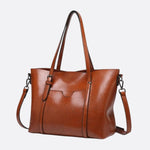Spacious Leather Tote Bag – Versatile Shopper - in Camel | Arvea Bags
