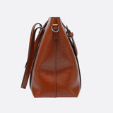 Spacious Leather Tote Bag – Versatile Shopper - in Camel | Arvea Bags