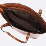Spacious Leather Tote Bag – Versatile Shopper - in Camel | Arvea Bags