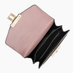Statement Messenger Bag with Chain Detail and Python Texture - in Salmon Pink | Arvea Bags