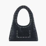 Stefani Studded Tote Bag – Chic Structured Handbag with Gold - Tone Detailing - in Black | Arvea Bags