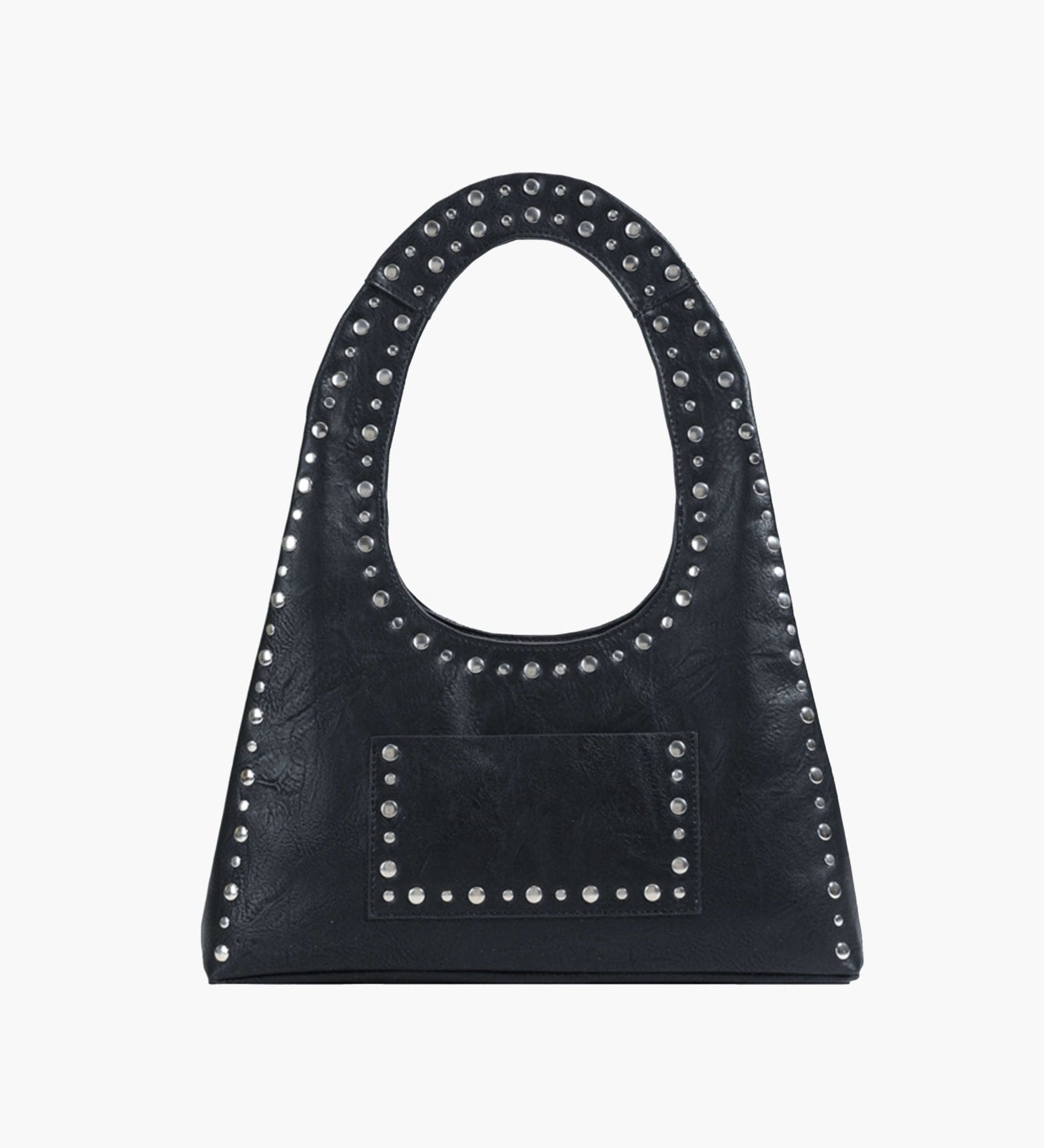Stefani Studded Tote Bag – Chic Structured Handbag with Gold - Tone Detailing - in Black | Arvea Bags