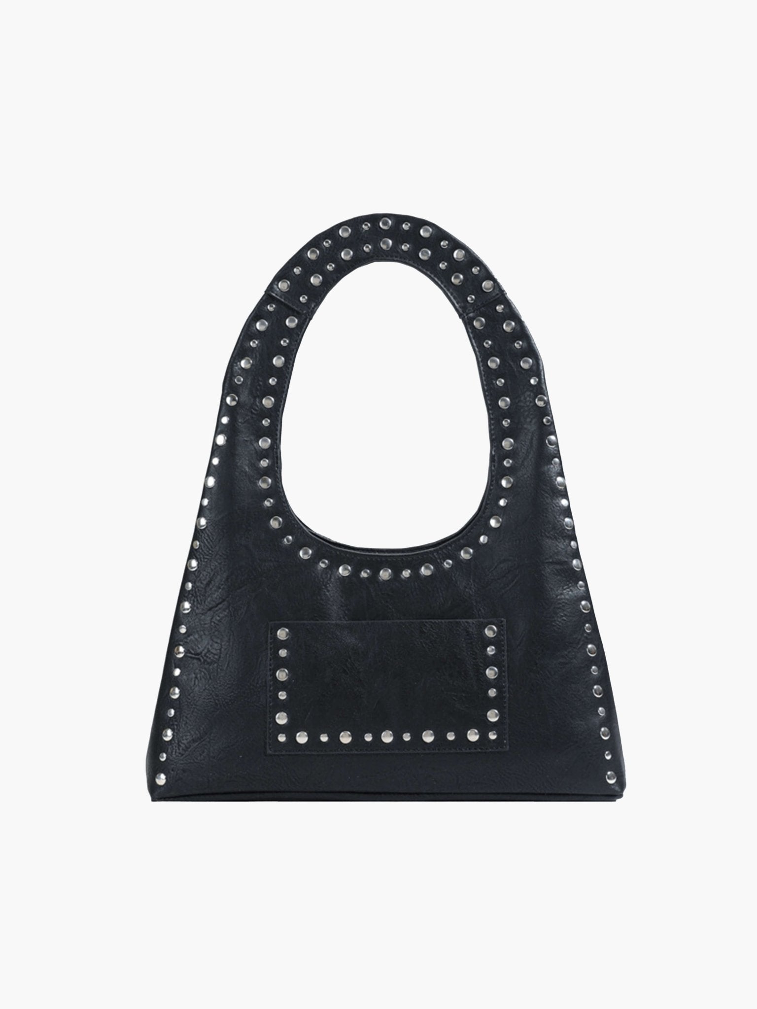 Stefani Studded Tote Bag – Chic Structured Handbag with Gold - Tone Detailing - in Black | Arvea Bags