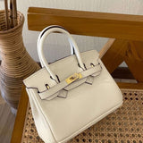 Stella Iconic Leather Handbag – Timeless, Structured & Luxurious - in Black | Arvea Bags