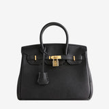 Stella Iconic Leather Handbag – Timeless, Structured & Luxurious - in Black | Arvea Bags