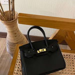 Stella Iconic Leather Handbag – Timeless, Structured & Luxurious - in Black | Arvea Bags