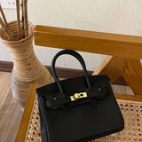 Stella Iconic Leather Handbag – Timeless, Structured & Luxurious - in Black | Arvea Bags