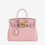 Stella Iconic Leather Handbag – Timeless, Structured & Luxurious - in Light Pink | Arvea Bags
