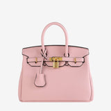 Stella Iconic Leather Handbag – Timeless, Structured & Luxurious - in Light Pink | Arvea Bags