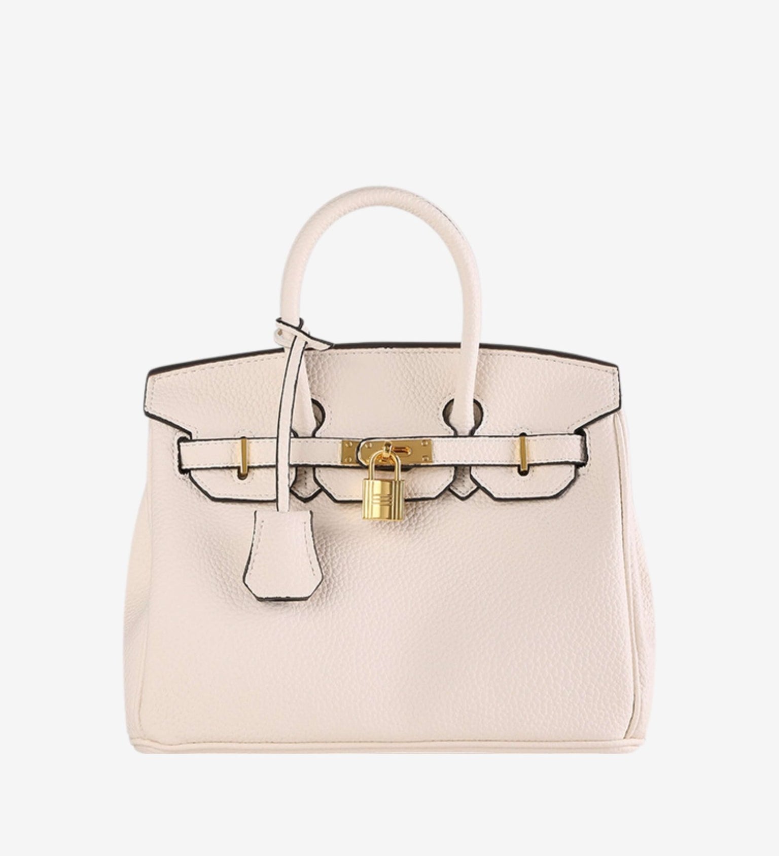 Stella Iconic Leather Handbag – Timeless, Structured & Luxurious - in Off White | Arvea Bags