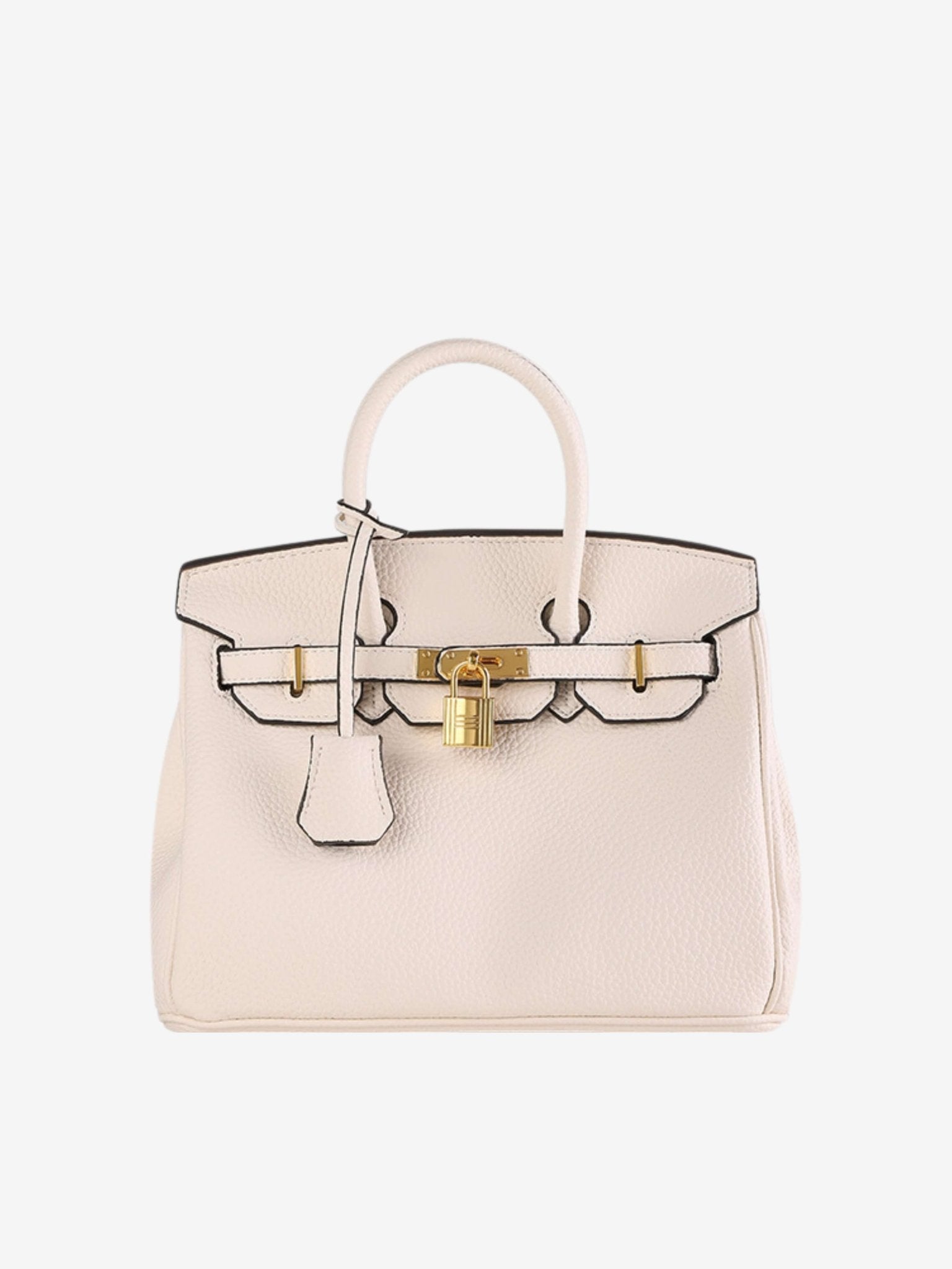 Stella Iconic Leather Handbag – Timeless, Structured & Luxurious - in Off White | Arvea Bags