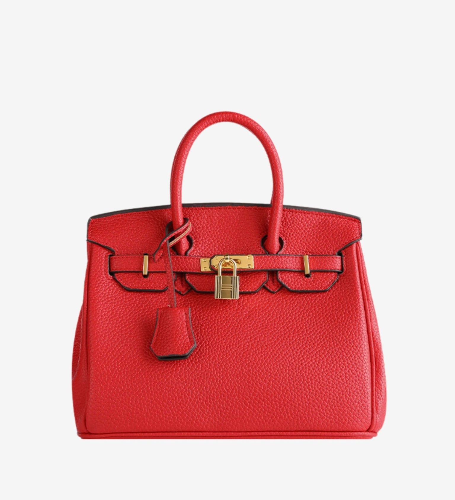 Stella Iconic Leather Handbag – Timeless, Structured & Luxurious - in Red | Arvea Bags