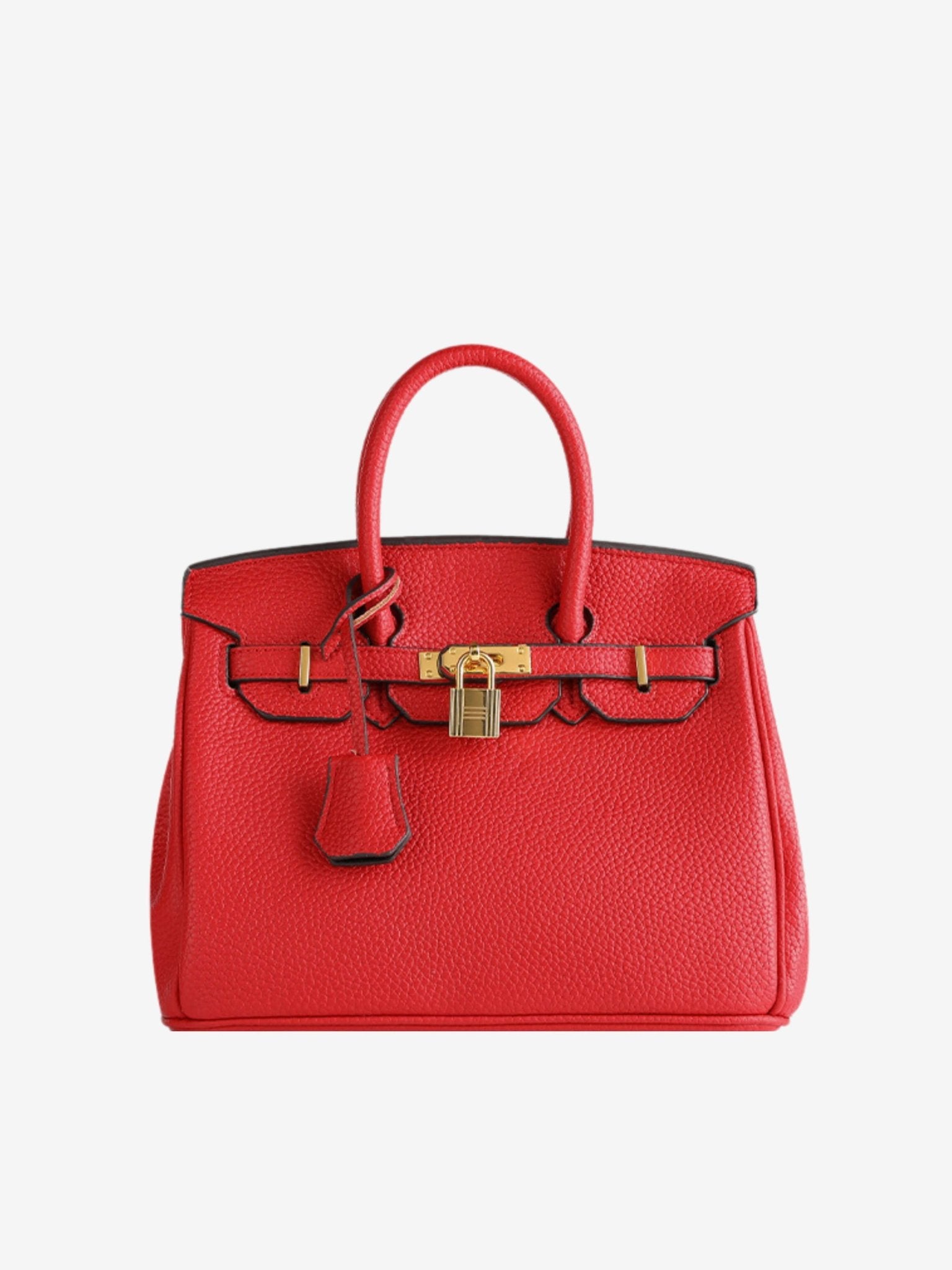 Stella Iconic Leather Handbag – Timeless, Structured & Luxurious - in Red | Arvea Bags