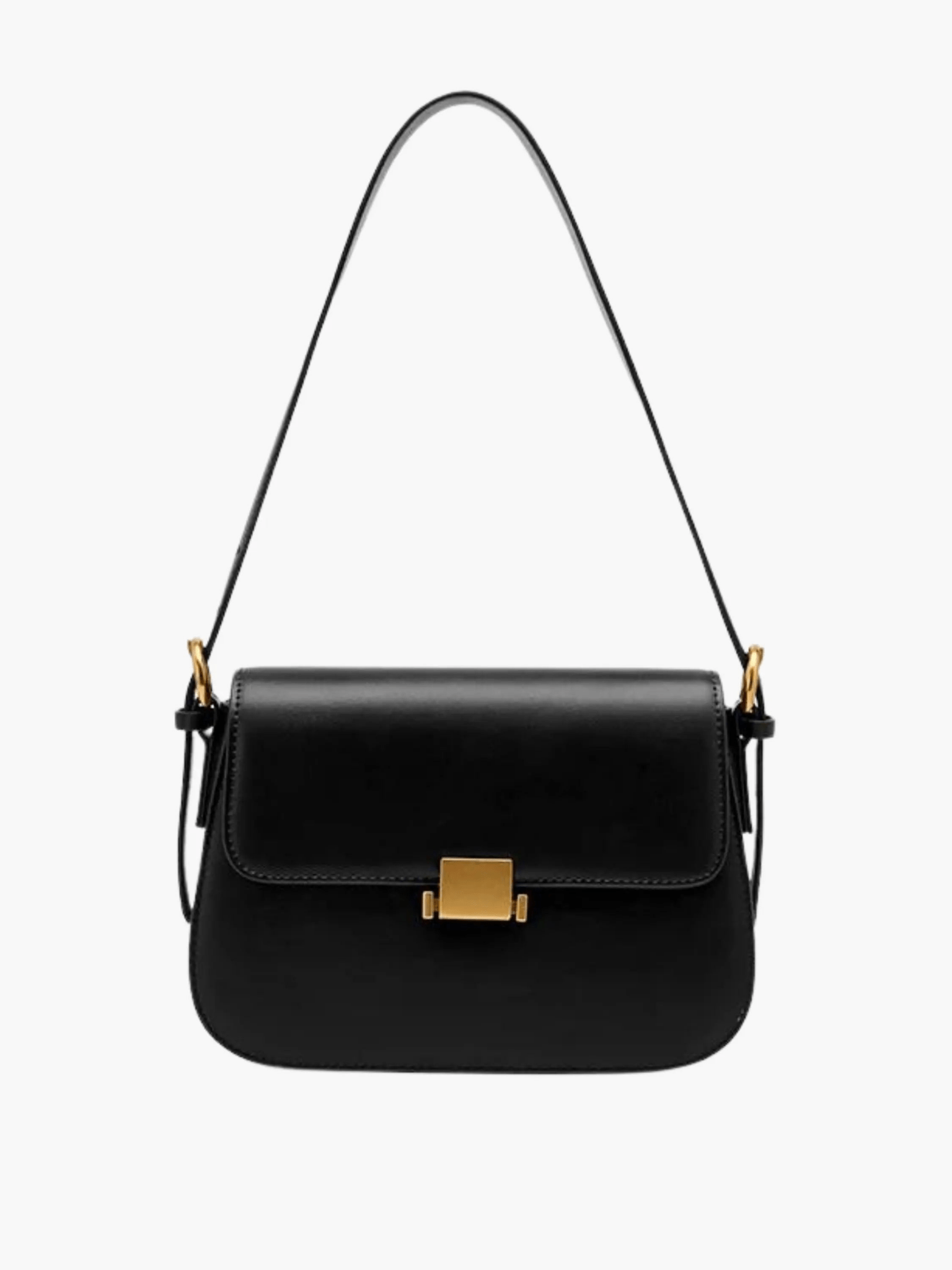 Structured Elegant Handbag – Designer - Inspired Crossbody with Luxe Finish - in Black | Arvea Bags