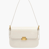 Structured Elegant Handbag – Designer - Inspired Crossbody with Luxe Finish - in Cream | Arvea Bags