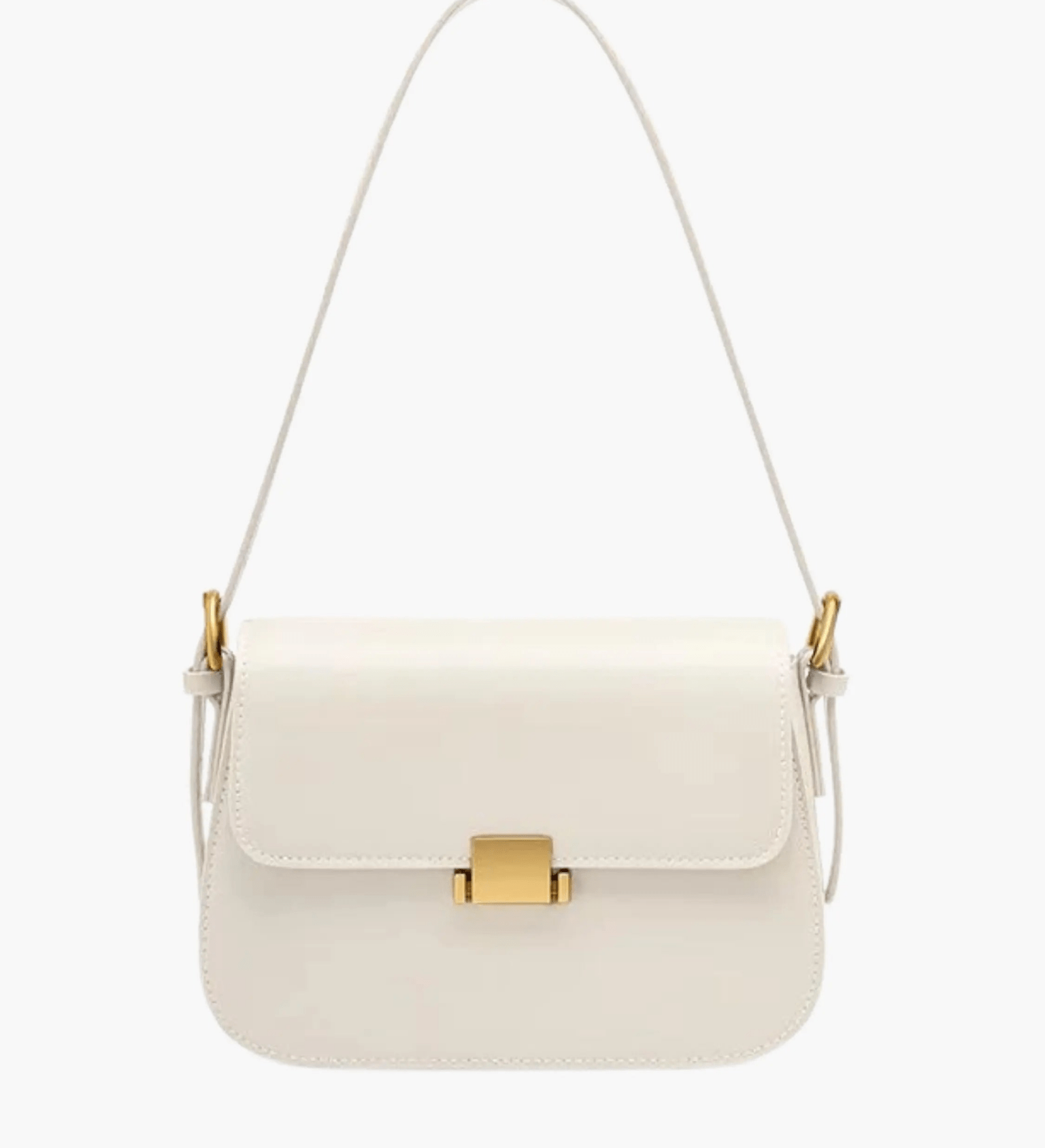 Structured Elegant Handbag – Designer - Inspired Crossbody with Luxe Finish - in Cream | Arvea Bags